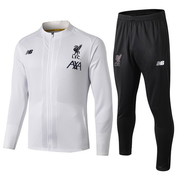 Survetement Football Liverpool 2019-20 Blanc Noir